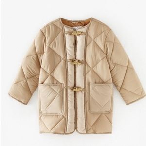 Fit XS/S Women Zara kids Quilted Toggle Coat
